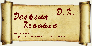 Despina Krompić vizit kartica